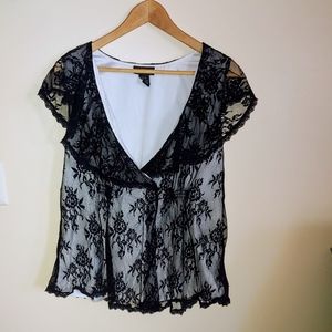 - Lane Byrant black and white blouse size 14/16